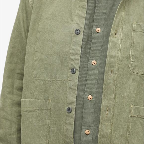 🔴 Officine Générale Theodore Chore Jacket - Light Olive - S - Picture 5 of 5